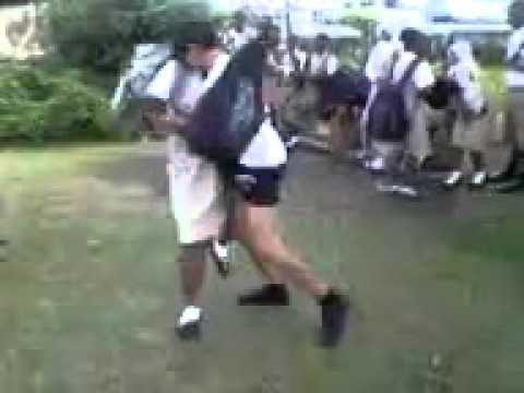 Queen's College Guyana: Boy Beats Up Girl