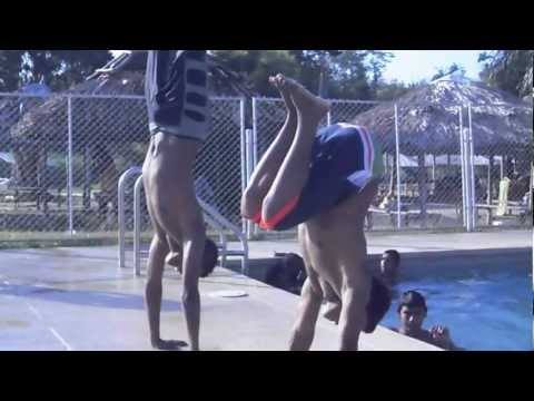 capoeira by the pool in guyana