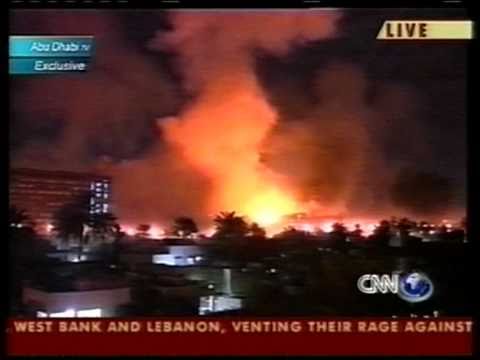 Bombs over Baghdad Live German TV iraq war 30 03 2003