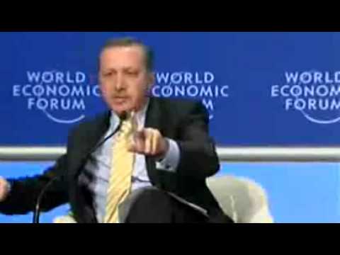 Turkish PM Erdogan Slams Shimon Peres For Israeli Killings And Walks Off Stage