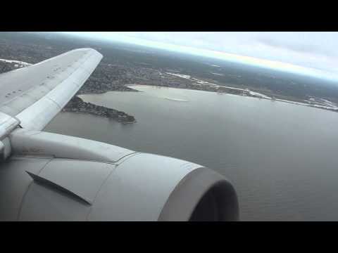 Boeing 767-300 American Airlines Takeoff Boston; HD 1080p