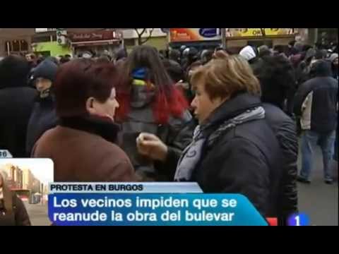 Un vecino corrige a un perdiodista de RNE que estaba mintiendo (Gamonal, Burgos)