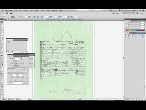 Obama Birth Certificate Faked In Adobe Illustrator - Official Proof 1 ( Layers )