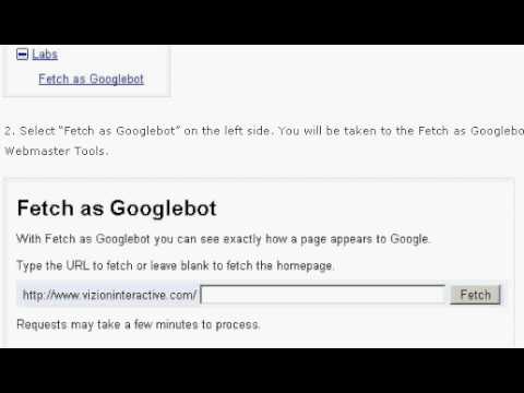 Fetch as Googlebot