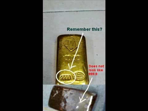 20 troy ounce fake Gold Bar Part 2: Melting