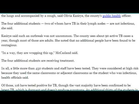 Tuberculosis Outbreak at Sacramento High School!