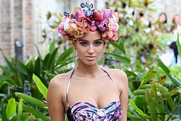 SYDNEY, AUSTRALIA - APRIL 08:  A model walks the runway at the We Are Handsome show at Mercedes-Benz Fashion Week Australia 2014 at Paddington Reservoir Gardens on April 8, 2014 in Sydney, Australia.  (Photo by Mark Metcalfe/Getty Images)