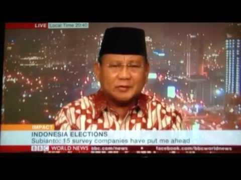 Prabowo Subianto on BBC World News Impact