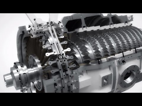 Siemens SGT-750 gas turbine flythrough