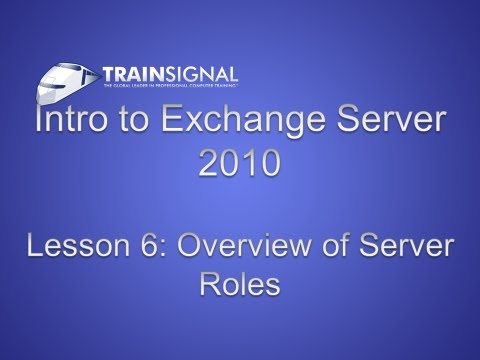 Exchange Server 2010 Server Roles