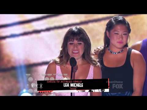 Glee Cast winning with Lea Michele's Acceptance Speech (2013 TCA's) (HD)