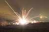 An Israeli rocket is fired into the northern Gaza Strip July 17, 2014.