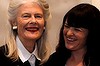 2014 Archibald Prize, Fiona Lowry with her subject, Penelope Seidler.