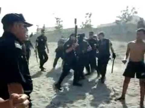 Tangana en la playa del Tarajal - Ceuta