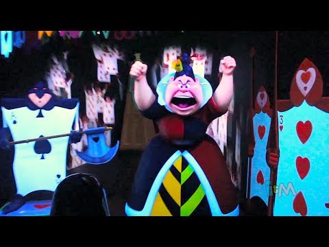 Updated Alice in Wonderland ride POV with new projections, effects in Disneyland dark ride