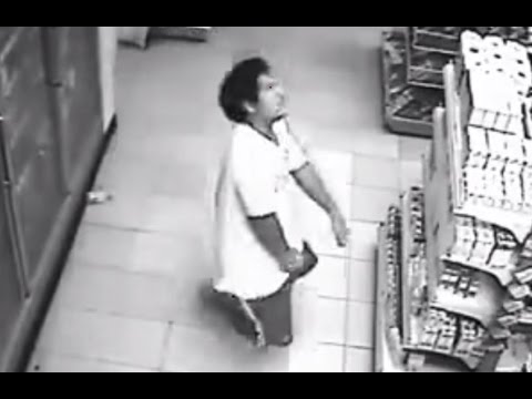 Man possessed by ghost caught on cctv at convenient store