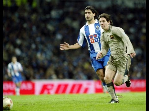 FC Barcelona - El debut de Messi con el Barça en Portugal 16/11/2003