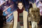 MILAN, ITALY - FEBRUARY 21: A model walks the runway at the Etro Autumn Winter 2014 fashion show during Milan Fashion Week on February 21, 2014 in Milan, Italy. (Photo by Catwalking/Getty Images)