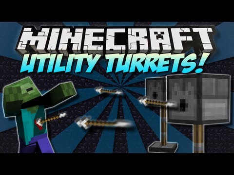 Minecraft | UTILITY TURRETS! (Automatic Defence System!) | Mod Showcase [1.4.7]