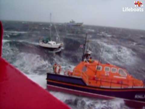 RNLI Peterhead Tamar Lifeboat rough sea poor day RNLI Film of the year