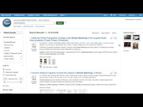 Introduction to EBSCOhost - Tutorial