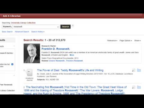 EBSCO Discovery Service Research Starters - Tutorial