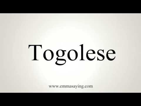 How to Pronounce Togolese