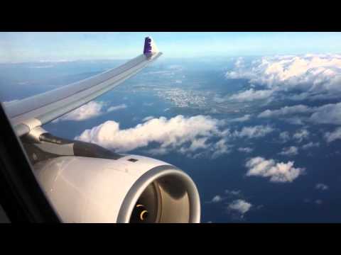 Inside Hawaiian Airbus A330-200 from Honolulu