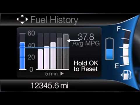 Fuel Economy Menu on your Lincoln MKZ Hybrid Instrument Panel Cluster Display Houston Katy TX