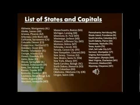 List of States and Capitals | List of 50 States