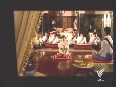 Thai Traditional dress Boran and Thai food and Thai traditional music