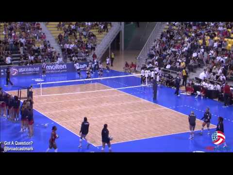 U.S. Women versus Japan in USA Volleyball Cup on July 12