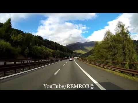 Driving Through Alps From Vipiteno Italy To Sindelsdorf Germany