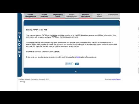 IRS Data Retrieval Tool - 2014-2015 FAFSA