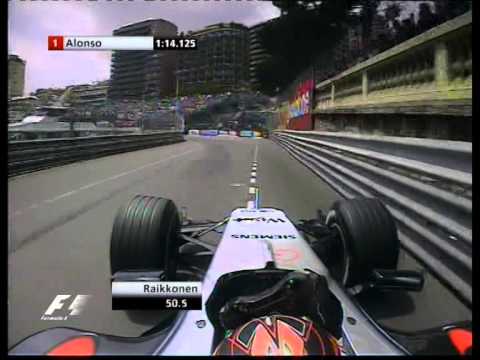 F1 Monaco 2005 Qualifying - Alonso  Vs Raikkonen