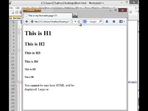 HTML ටැග්ස්  HTML tags and attributes -HTML lesson no 3