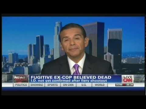 Antonio Villaraigosa Interview Christopher Dorner Manhunt Los Angeles California (February 13, 2013)