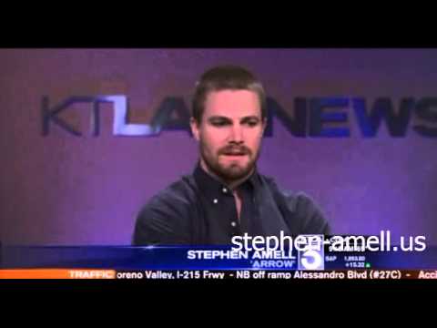 Stephen Amell at KTLA 5 May 12 2014