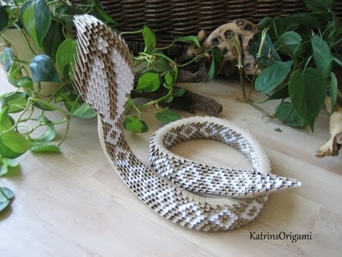 Origami 合 3D King Cobra 合