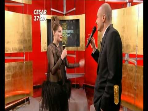 Laetitia Casta in a Hot See-Through-Dress! French Interview by the Cesars (French Oscars)!