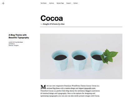 Cocoa WordPress Theme