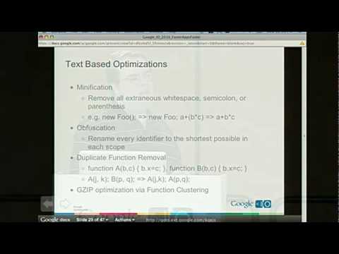 Google I/O 2010 - Optimizing apps with the GWT Compiler