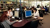 Students at computers in the Werribee Library.