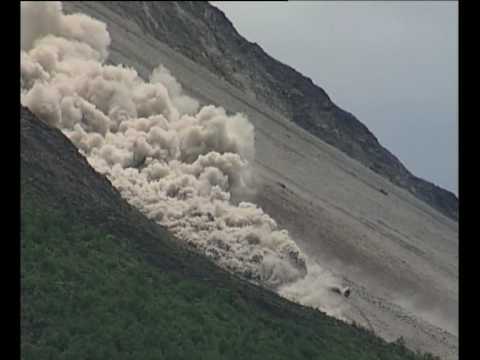 Pyroclastic flows on Mt Merapi  Java  Indonesia