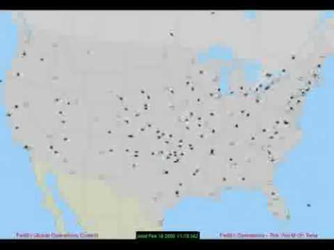 A Day in the Life of FedEx Air Traffic Over the United States