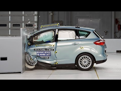 2014 Ford C-Max Hybrid small overlap IIHS crash test