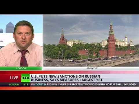 EU leaders have backed the US sanctions. They also agreed to impose their own measures on Russia, which could potentially hurt the country\'s financial and energy sectors. For more on this, Stuart Elliott, the Senior Managing Editor at Europe & Africa Oil News, joins RT.


RT LIVE http://rt.com/on-air

Subscribe to RT! http://www.youtube.com/subscription_center?add_user=RussiaToday

Like us on Facebook http://www.facebook.com/RTnews
Follow us on Twitter http://twitter.com/RT_com
Follow us on Instagram http://instagram.com/rt
Follow us on Google+ http://plus.google.com/+RT

RT (Russia Today) is a global news network broadcasting from Moscow and Washington studios. RT is the first news channel to break the 1 billion YouTube views benchmark.