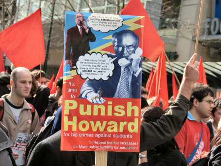 Anti-Howard placard