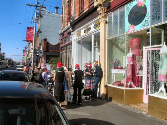 Singing outside Lush