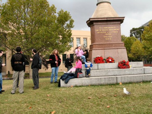 Anarchists at the 8-hour monument